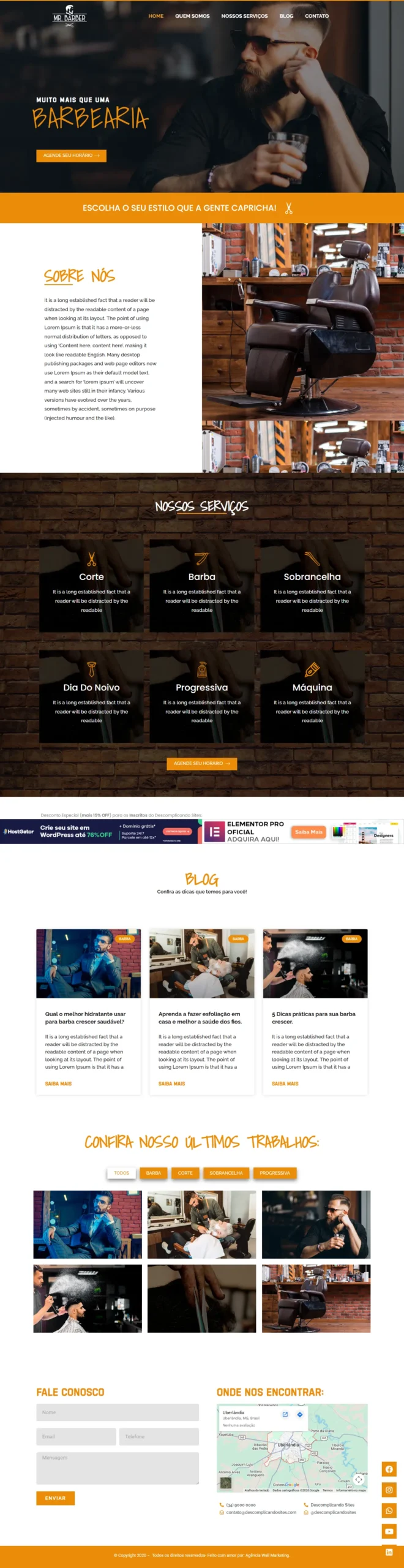 Criamos sites para barbearias em campinas