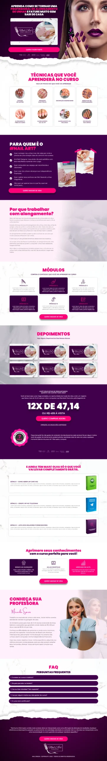 criamos sites para vender cursos online