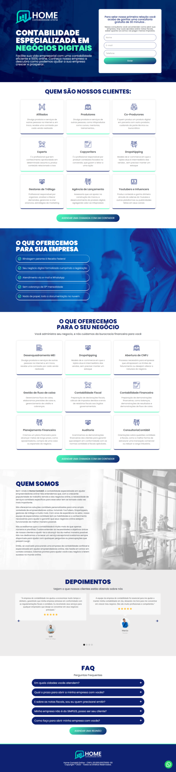 Criamos sites para contadores e escritorios de contabilidade em campinas