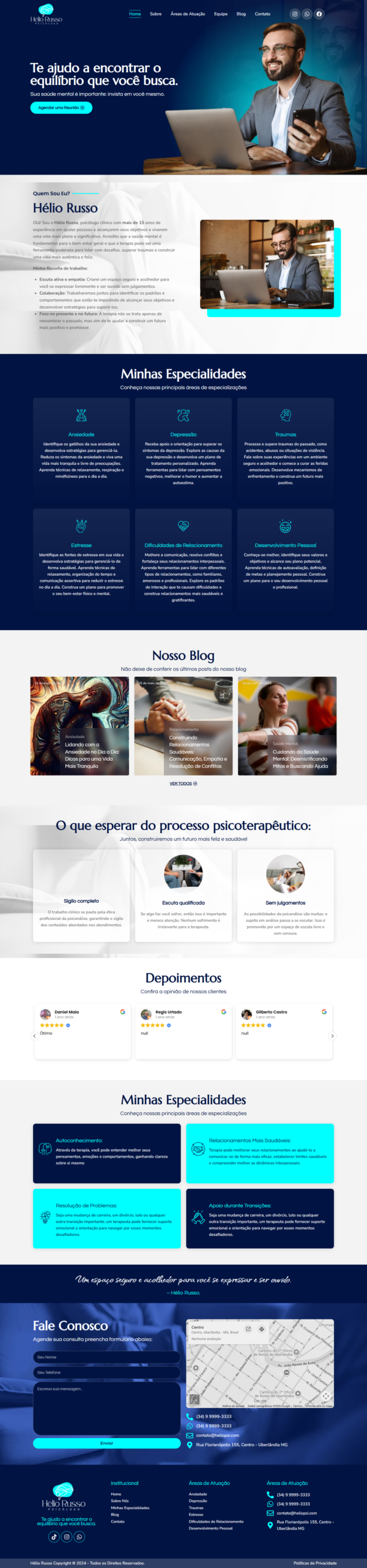 Criamos sites para psicologos