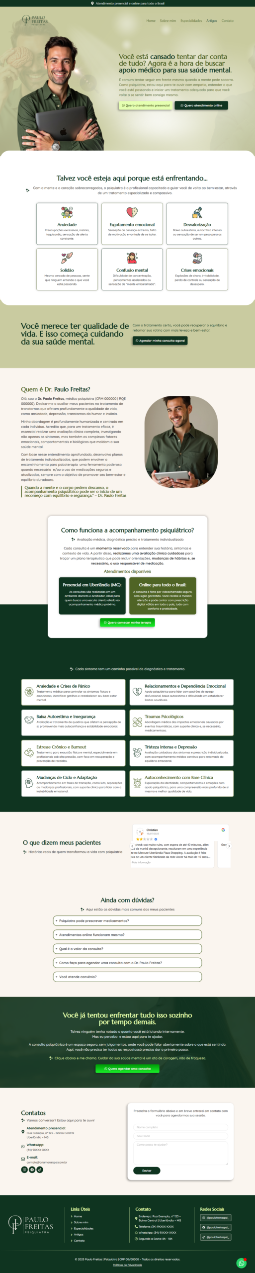 criamos sites profissionais para psiquiatras em campinas